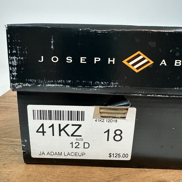 New Mens Joseph Abboud Adam Laser Etched Derby Lace Ups Leather Shoes‎ Sz 12 D